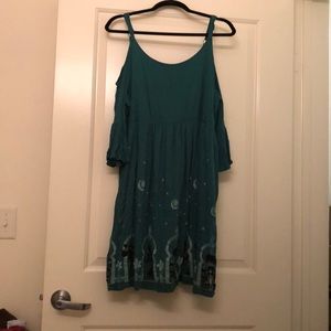 Aladdin cold shoulder dress by Torrid.
